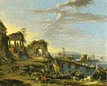 Coastal Landscape with Ancient Ruins
